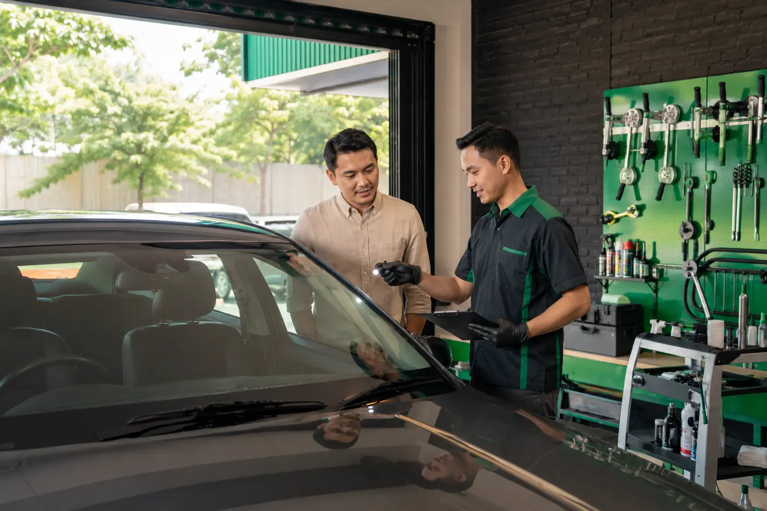Ilustrasi Cara Memilih Spesialis Kaca Mobil Terdekat yang Bergaransi
